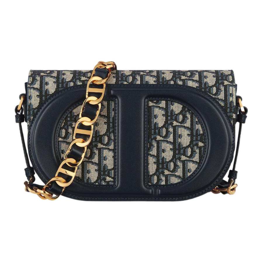 DIOR Leather Crossbody Bags Women's Blue