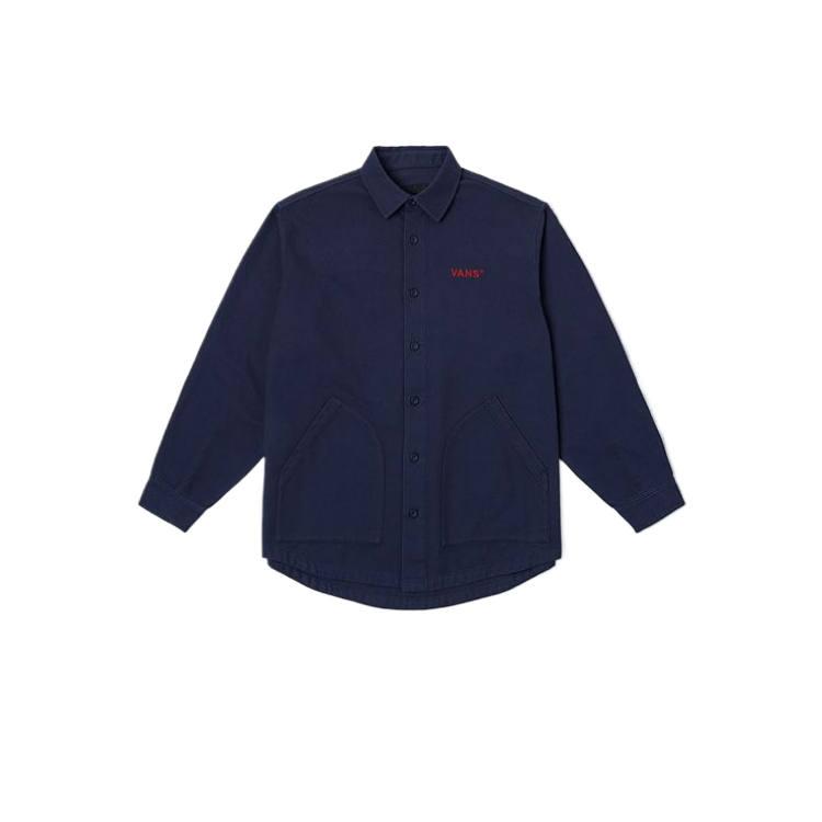 Vans Vans Shirts Men's Night Blue Lapel Moderate Shirt