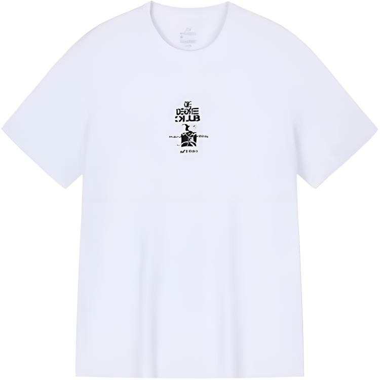 361° T Shirts Men's White Crew Neck Moderate Straight Fit