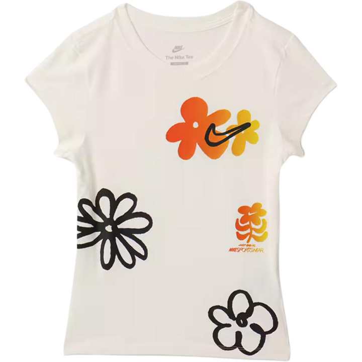 Nike Nike T Shirts Women's White Crew Neck Moderate Other