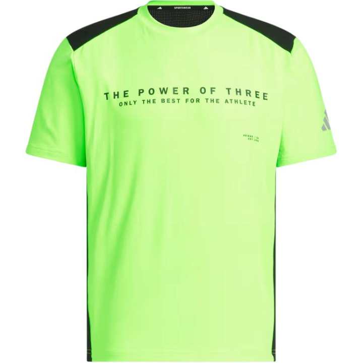 Adidas Adidas T Shirts Men's Bright Lemon Crew Neck Moderate Straight Fit