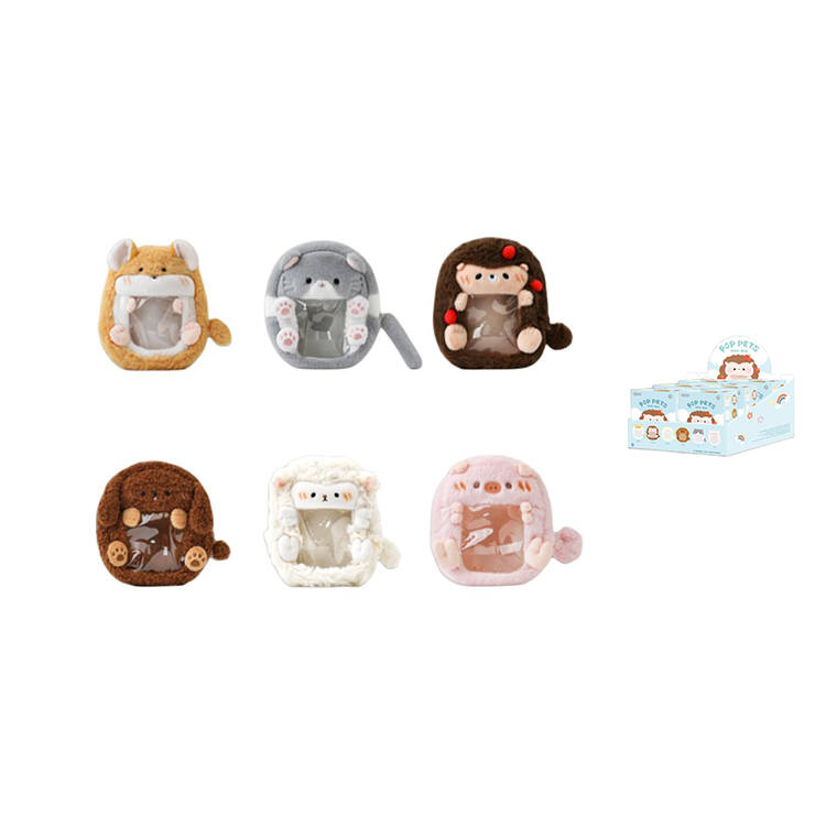 POP MART POP MART POP PETS WOW Bag Plush Bag Mystery Boxes Single Mystery Box/Full Box 6 Pcs