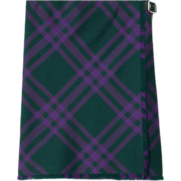 Burberry Vintage Check Wool Straight Skirt 'Royal'