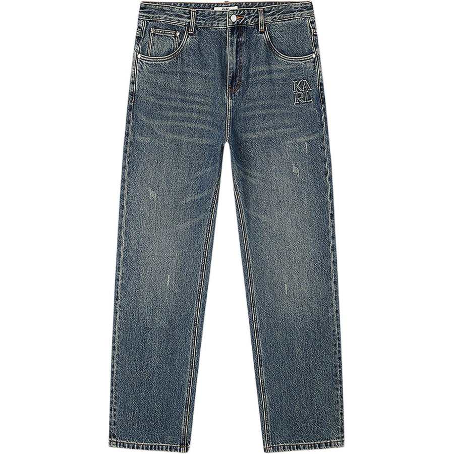 KARL LAGERFELD / Karl Lagerfeld Jeans Men's Blue Moderate Straight Fit Pants