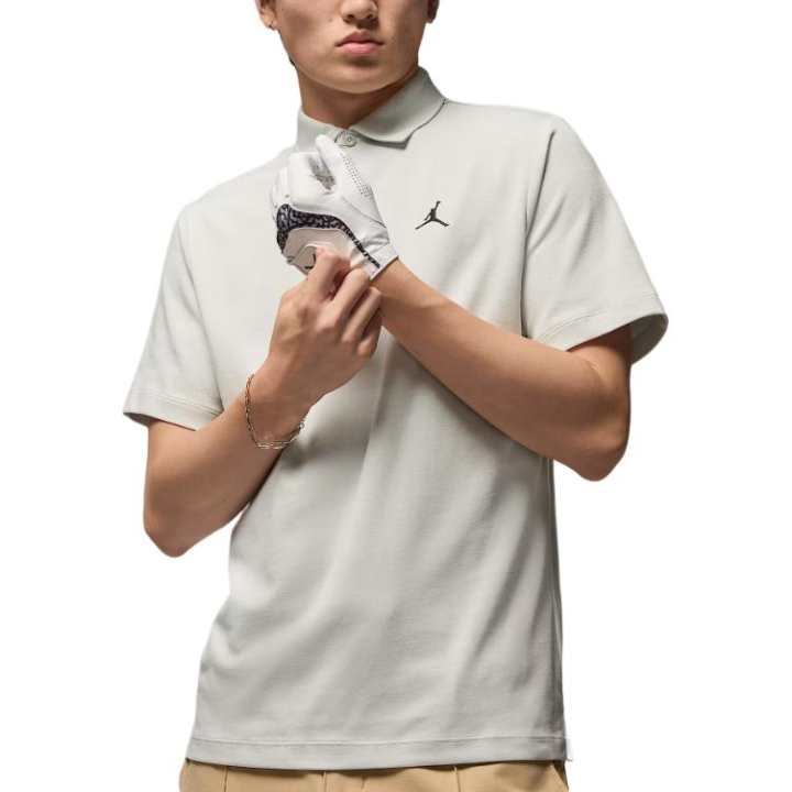 Jordan Jordan Apparel Polo Shirts Men's Light Silver Polo Collar Moderate Other