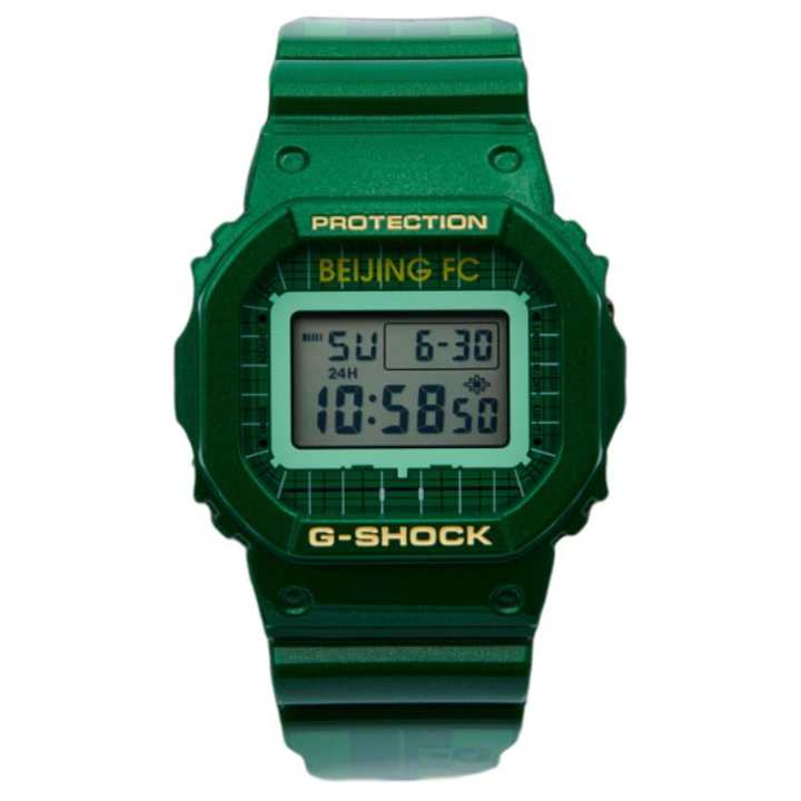 CASIO CASIO Beijing Guoan G SHOCK Quartz Movement Resin Strap Watch Unisex Gray Dial
