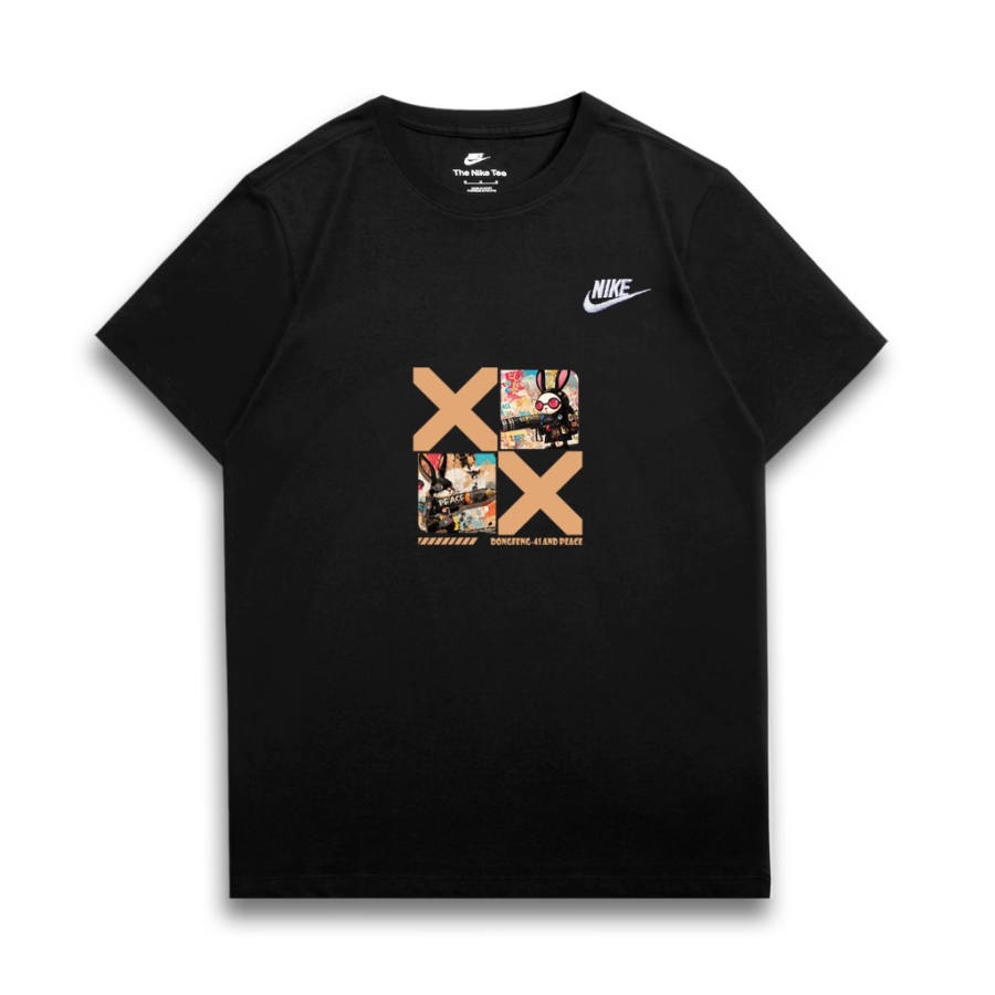 Nike Nike T Shirts Unisex Black Crew Neck Moderate Straight Fit
