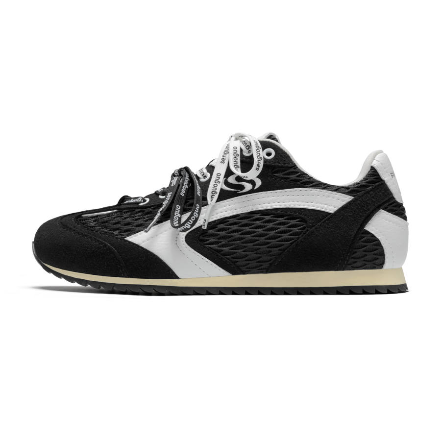 SENGUOGUO Cushioning Slip Resistant Abrasion Resistant Low top Casual Shoes Unisex Black