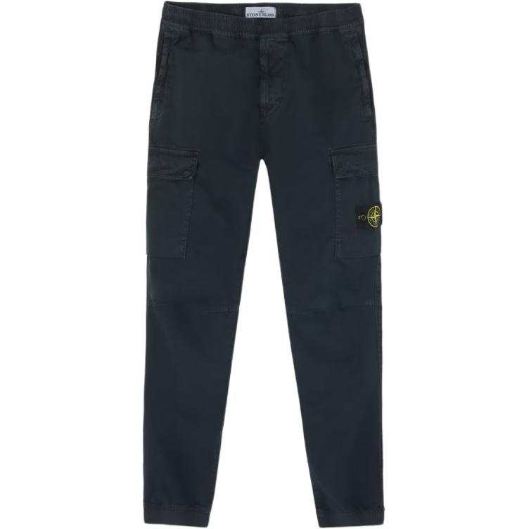 STONE ISLAND Logo Patch Straight Leg Pants