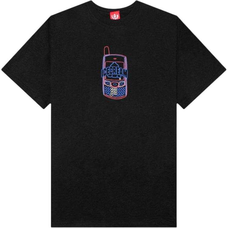 Ice Cream T Shirts Unisex Black Crew Neck Straight Fit