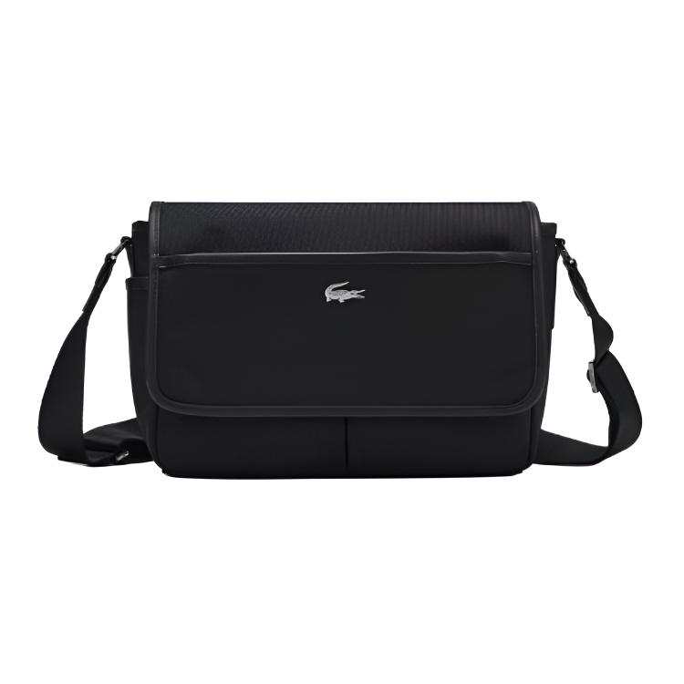 LACOSTE Polyamide Messenger Bag Crossbody Bag Men's Black