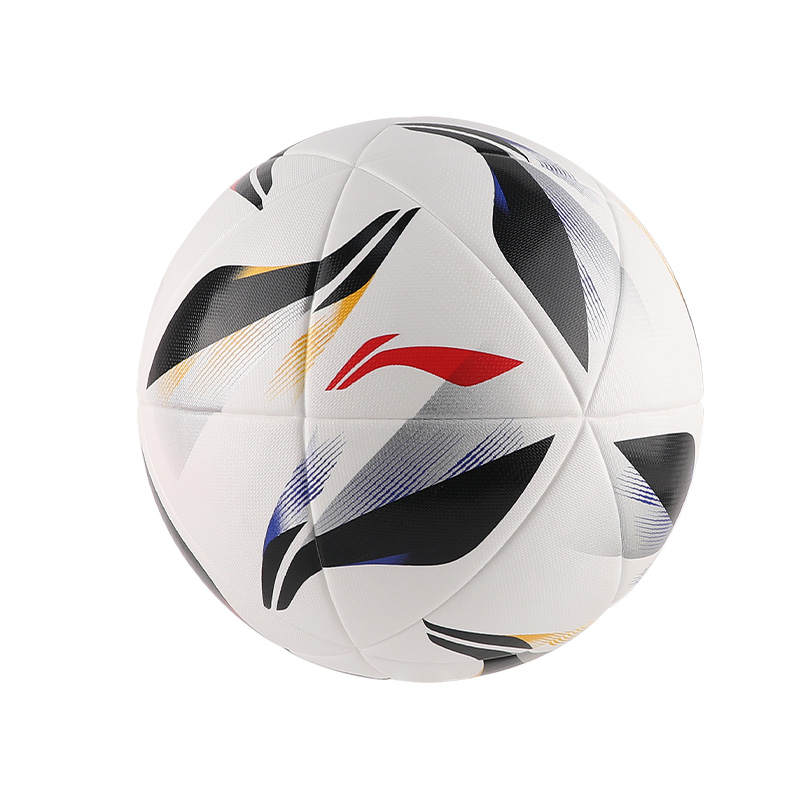 Li-Ning Li Ning Size 5 Machine Stitched Ball TPU Black White Blue Red Soccer Ball Unisex