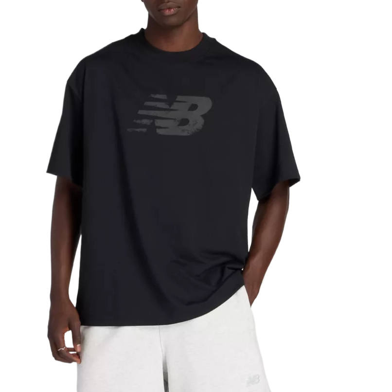 New Balance New Balance NB T Shirts Men's Black Crew Neck Moderate