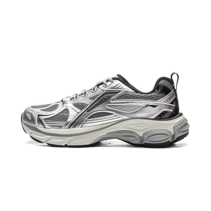 Li-Ning Li Ning Fuyao Boom Low top City Commuting Running Shoes Men's Silver Gray