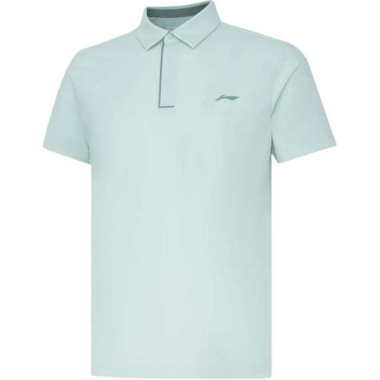 Li-Ning Li Ning Polo Shirts Men's Mossy Blue Polo Collar Moderate Straight Fit