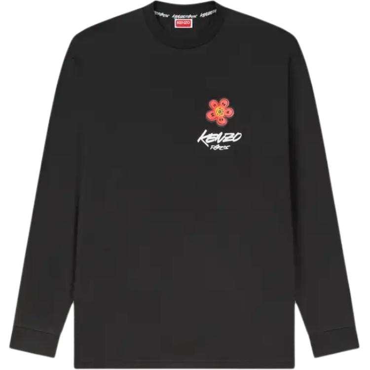 KENZO Logo Printed Long Sleeved T Shirt