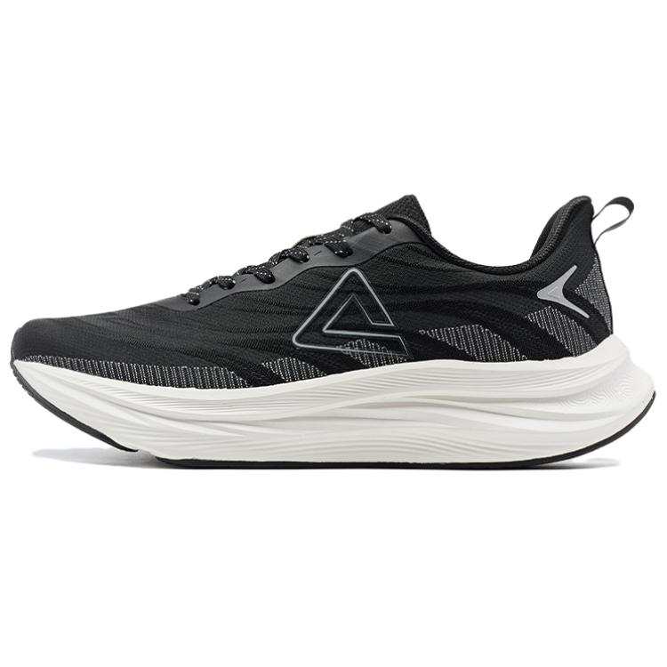 PEAK Enjoy Running 13 Running Shoes Men's Low Top Black, Super Light White