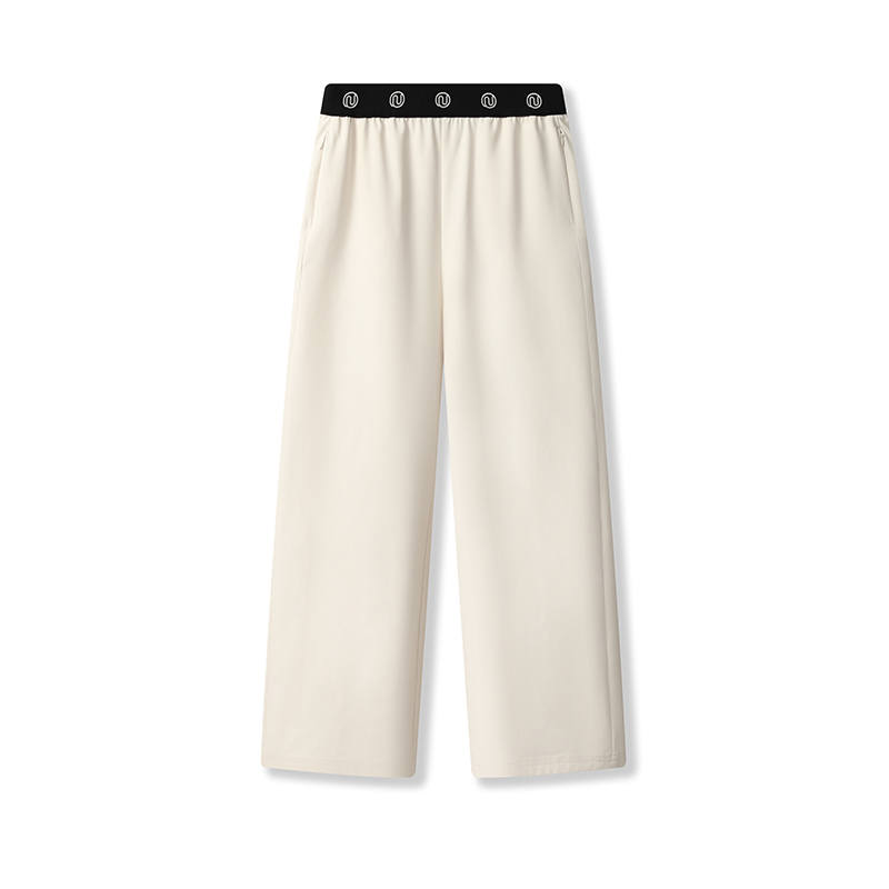 FILA Casual Pants Women's Albumen White Moderate Straight Fit Pants