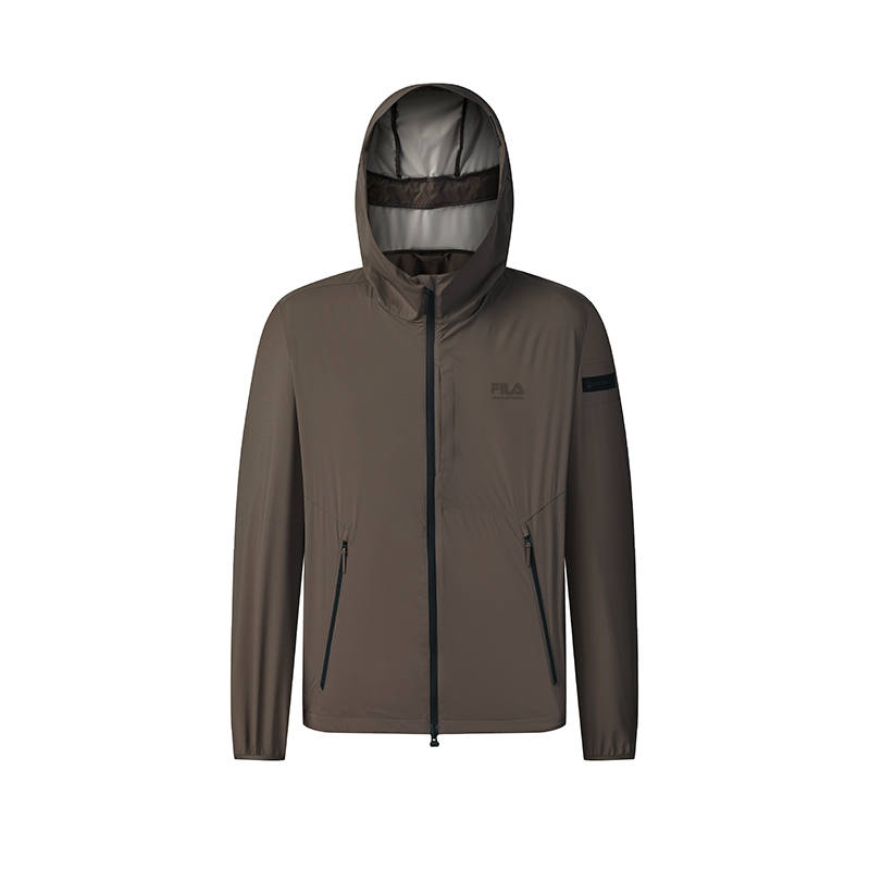 FILA Jackets Men's Thorn Bamboo Brown Hooded Moderate Other