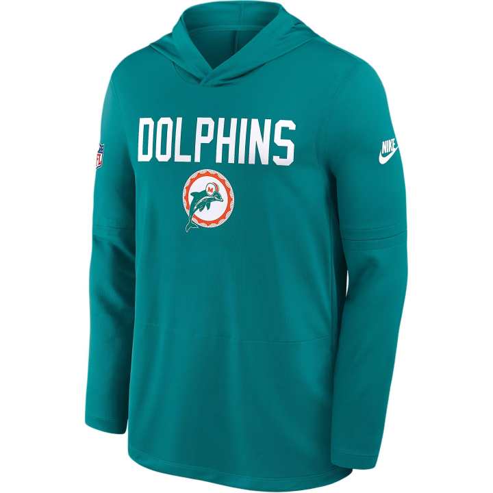 Nike Nike Miami Dolphins Pass Accuracy Men's Nike Dri-FIT Nfl Long-Sleeve Hooded Top