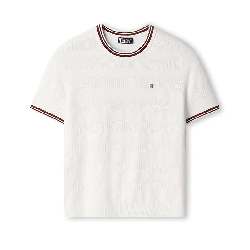 FILA WHITE Knitwear Women's Cloud White Crew Neck Moderate Other