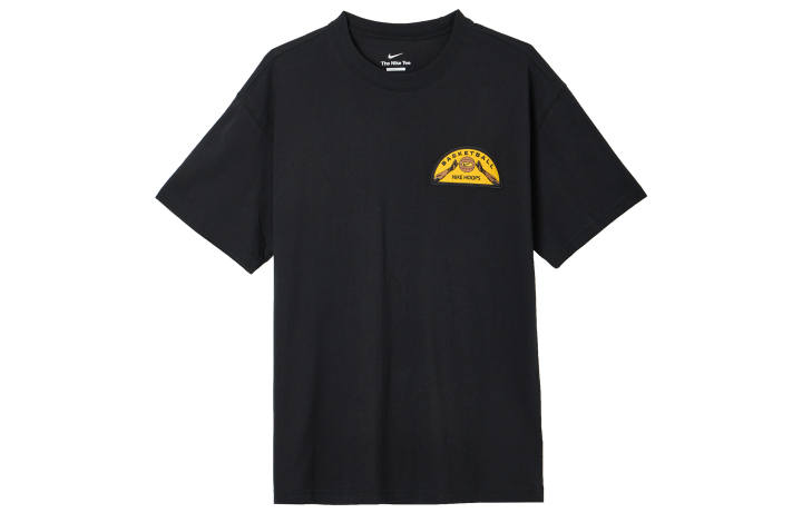 Nike Nike T Shirts Men's Black Crew Neck Moderate Straight Fit