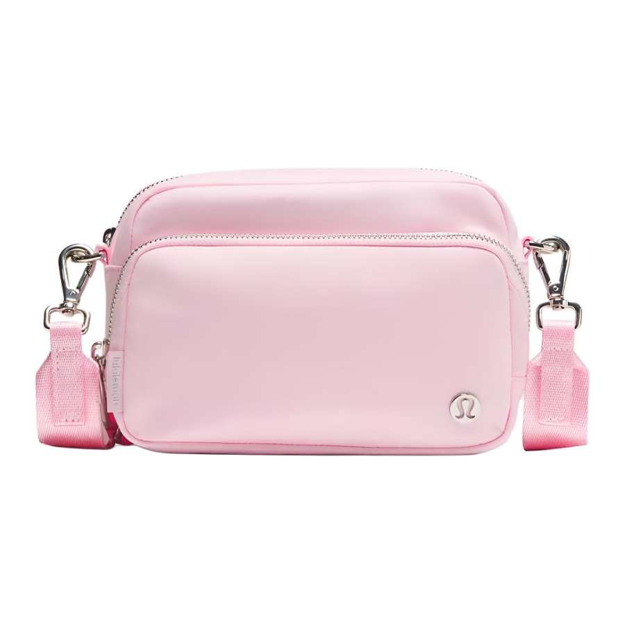 Lululemon Everywhere Nylon Crossbody Bags Women's Soft Pink & Silver