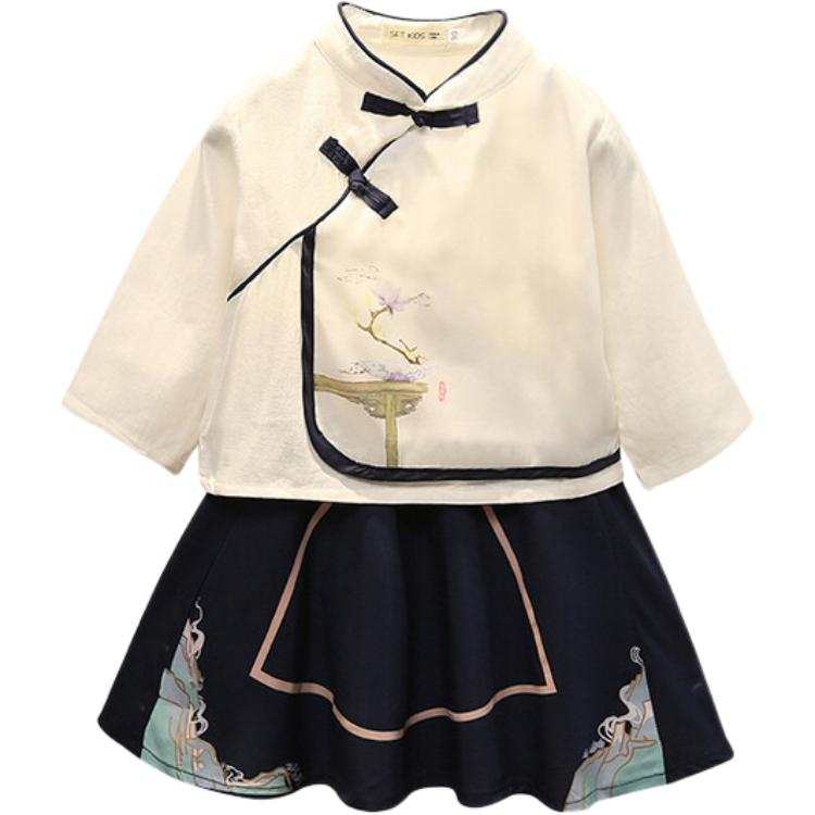 PROTECTCAMEL PROTECTCAMEL Pre School Two Piece Skirt Sets Stand Collar Moderate Short