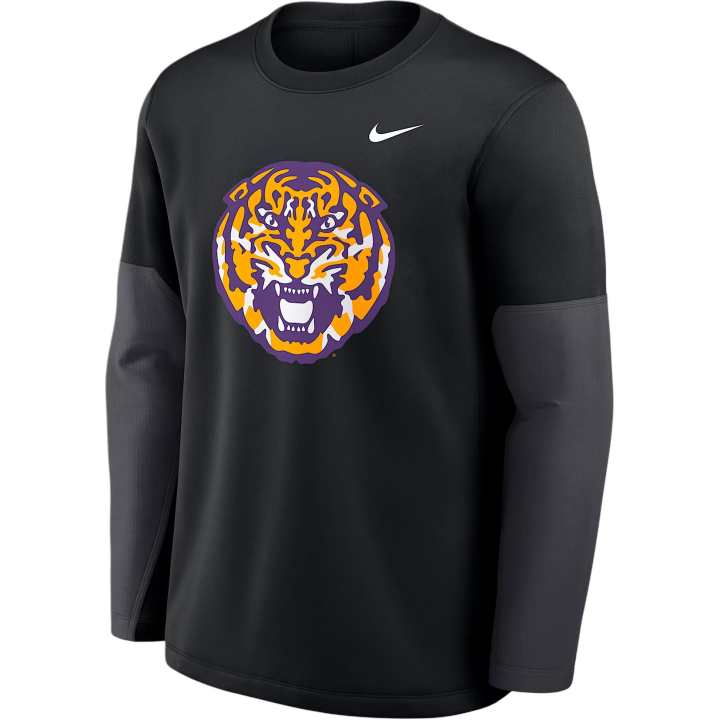Nike Nike Lsu Sideline Coach Men's Nike Therma-FIT College Long-Sleeve T-Shirt