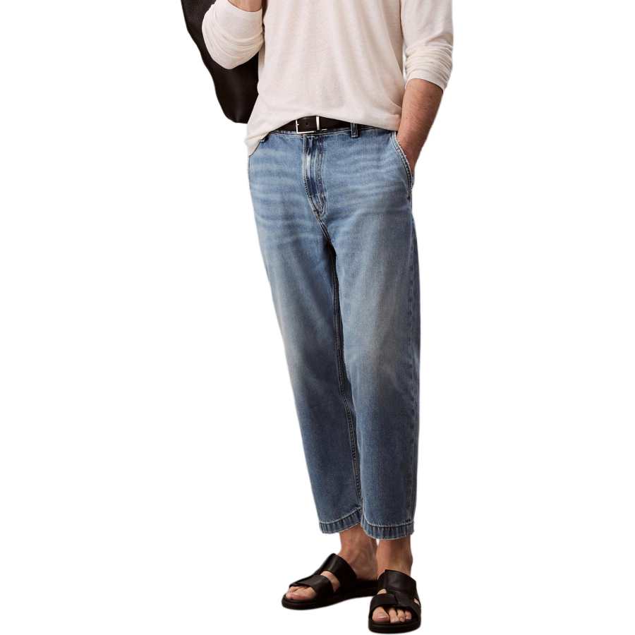Calvin Klein Jeans Men's Blue Moderate Tapered Pants