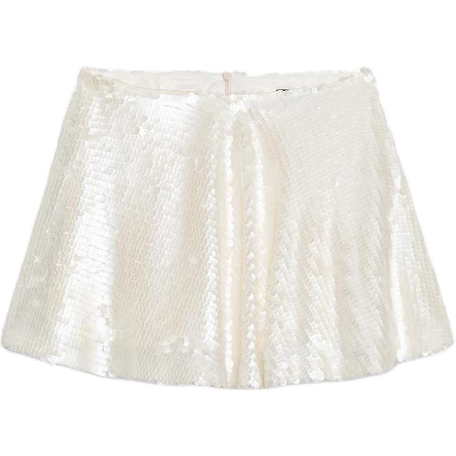 ZARA Casual Shorts Women's Pearl/Beige Moderate