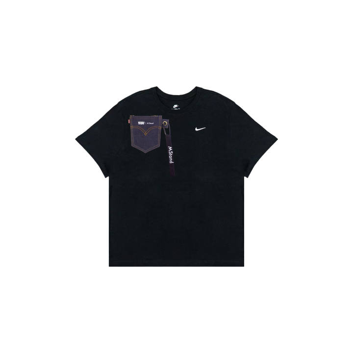 Nike Nike Sportswear T Shirts Men's Black Crew Neck Moderate Straight Fit