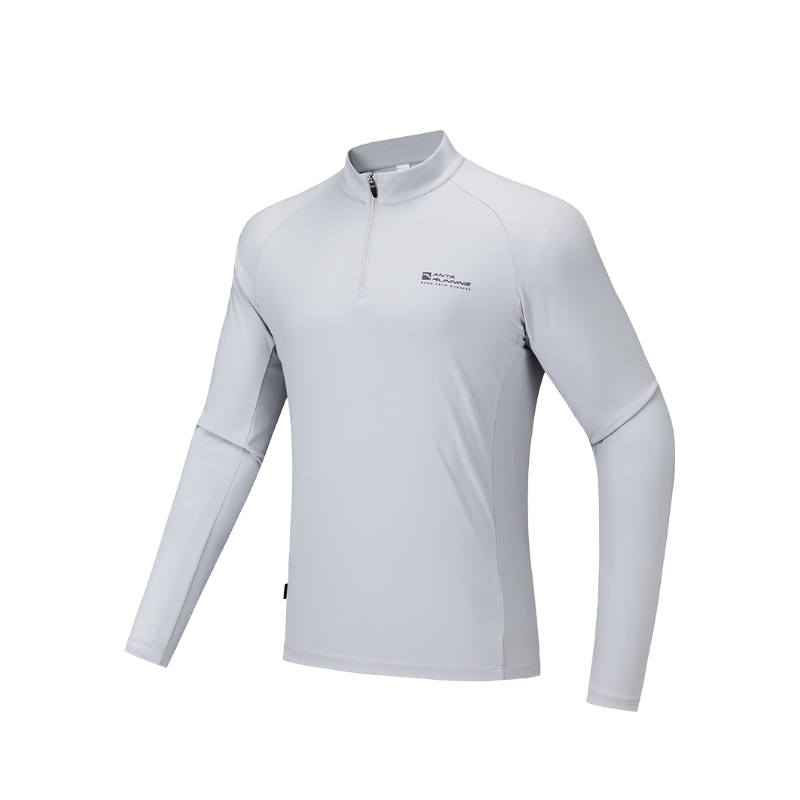 ANTA T Shirts Men's Stand Collar Moderate Straight Fit