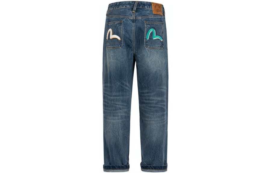 EVISU EVISU Slogan-print Tapered-leg Jeans