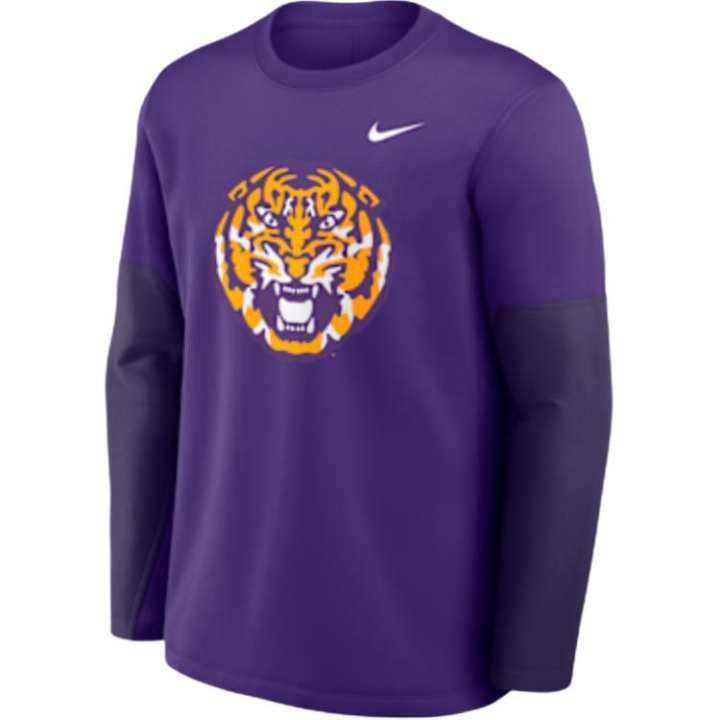 Nike Nike Lsu Sideline Coach Men's Nike Therma-FIT College Long-Sleeve T-Shirt
