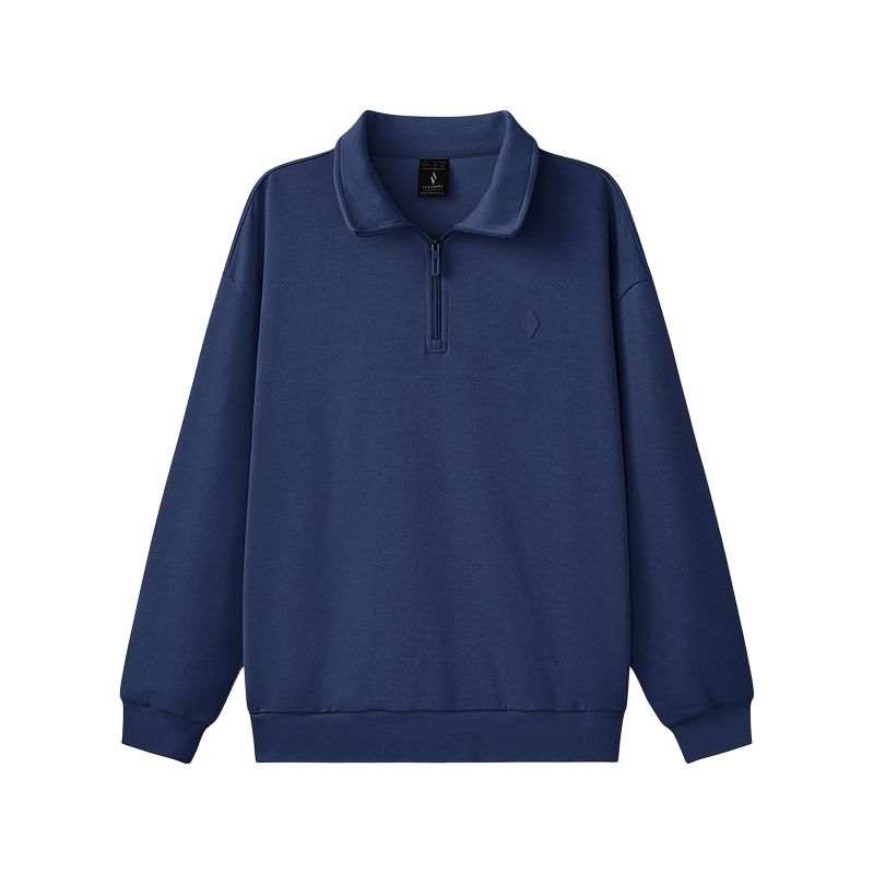 Skechers Sweatshirts Men's Marine Blue/00DU Lapel Moderate
