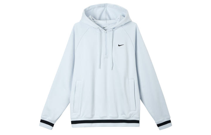 Nike Nike DNATherma FIT Fleece Lined Basketball Hooded Comfortable Half Zip Sweatshirt Men's White Gold/Black
