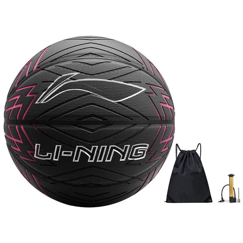 Li-Ning Li Ning Pu Basketball Black Pink Size 7 Training Unisex China Mainland Version