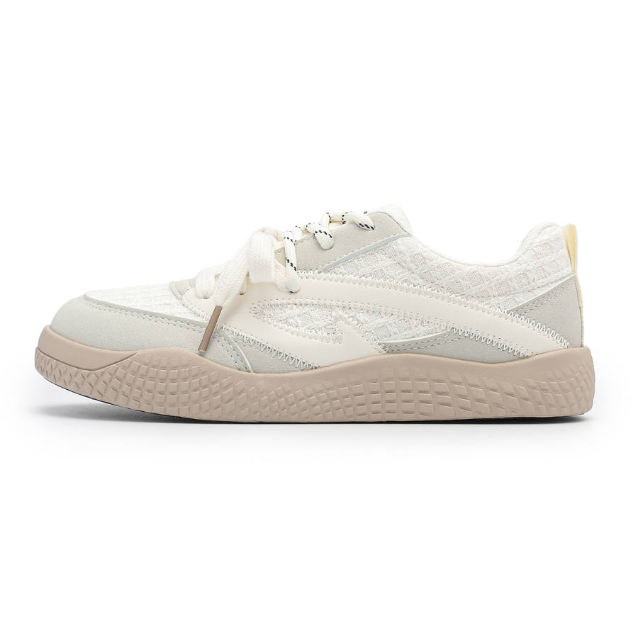 DEERWAY Low top Casual Shoes Women's Beige Gray