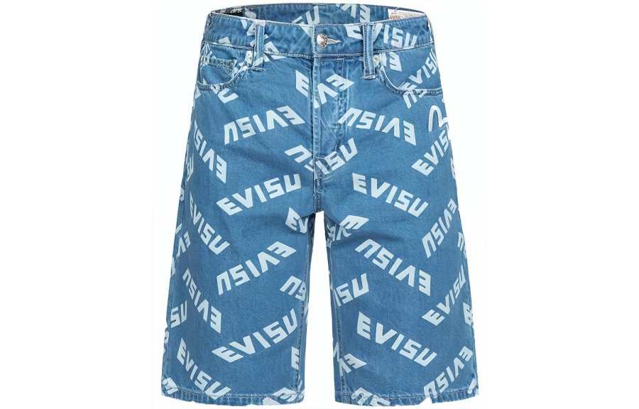 EVISU EVISU Casual Shorts Men's Blue Moderate