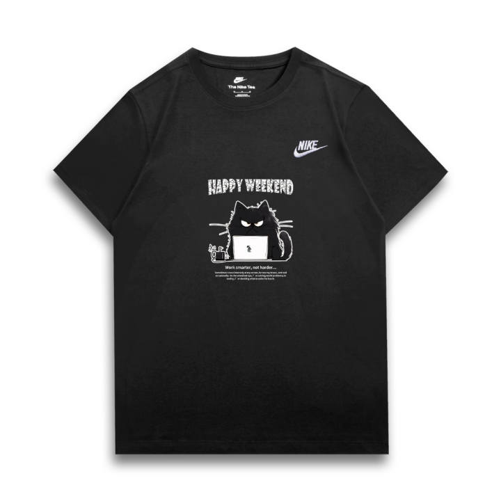 Nike Nike T Shirts Unisex Black Crew Neck Moderate Straight Fit