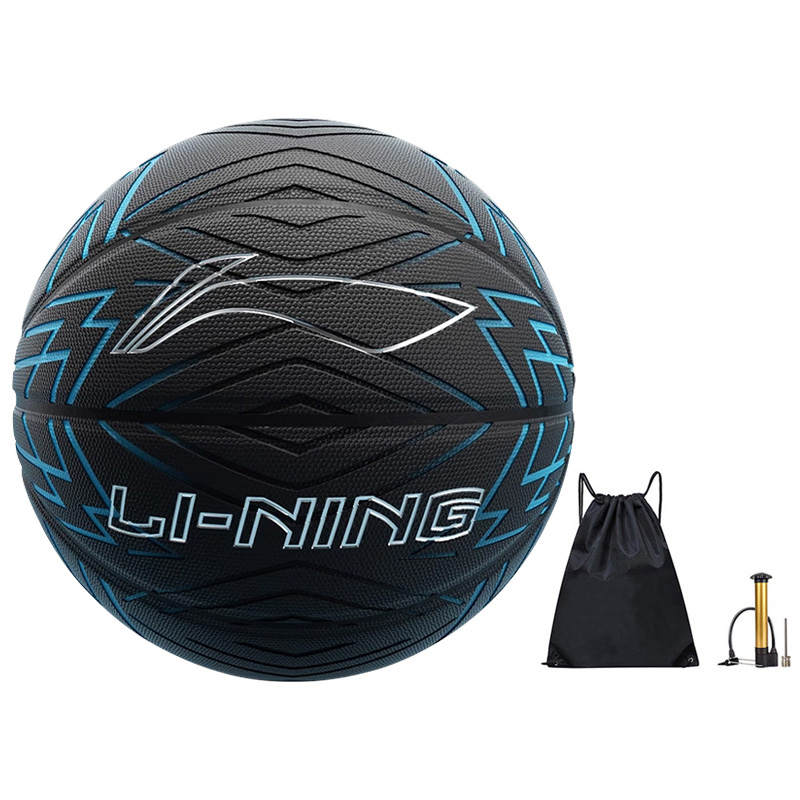 Li-Ning Li Ning Pu Basketball Blue Black Size 7 Training Unisex China Mainland Version