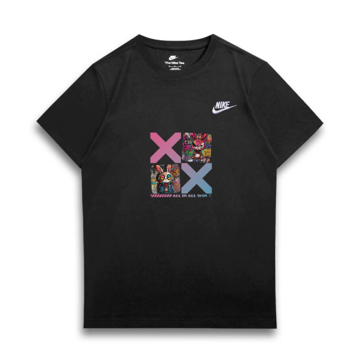 Nike Nike T Shirts Unisex Black Crew Neck Moderate Straight Fit
