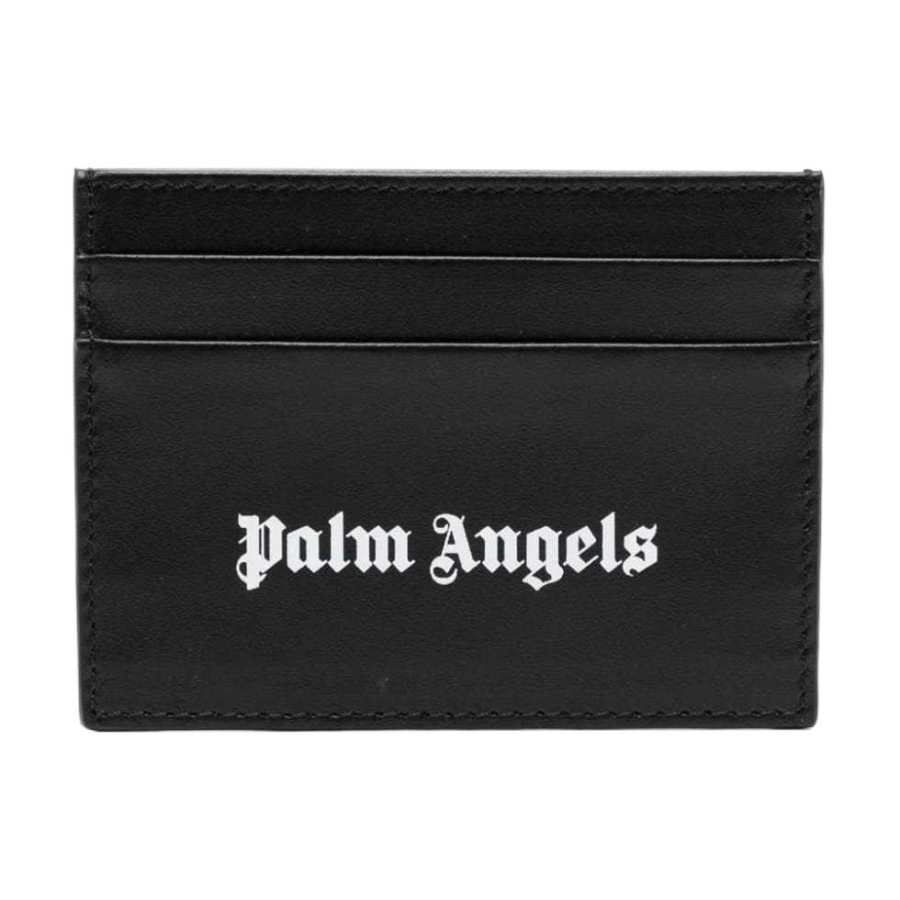 Palm Angels logo-print leather cardholder
