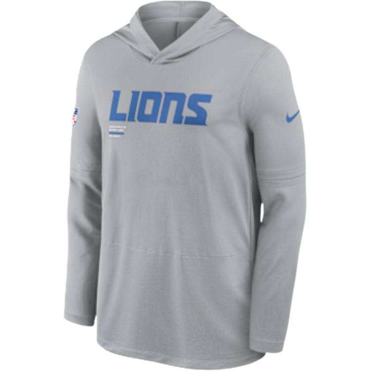 Nike Nike Detroit Lions Pure Fury Sideline Men's Nike Dri-FIT Nfl Long-Sleeve Hooded Top