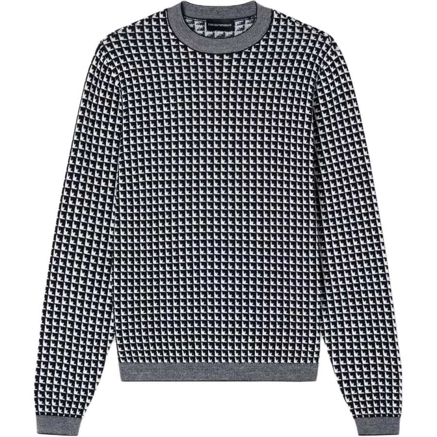 EMPORIO ARMANI Houndstooth Crewneck Jumper
