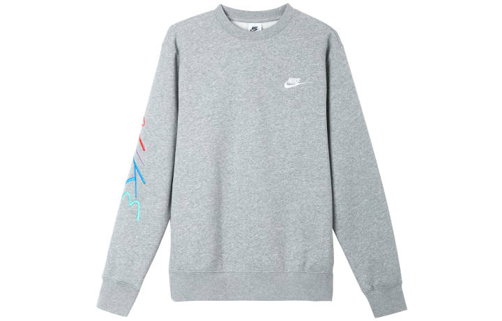 Nike Nike Sweatshirts Men's Gray Crew Neck Thickened Regular
