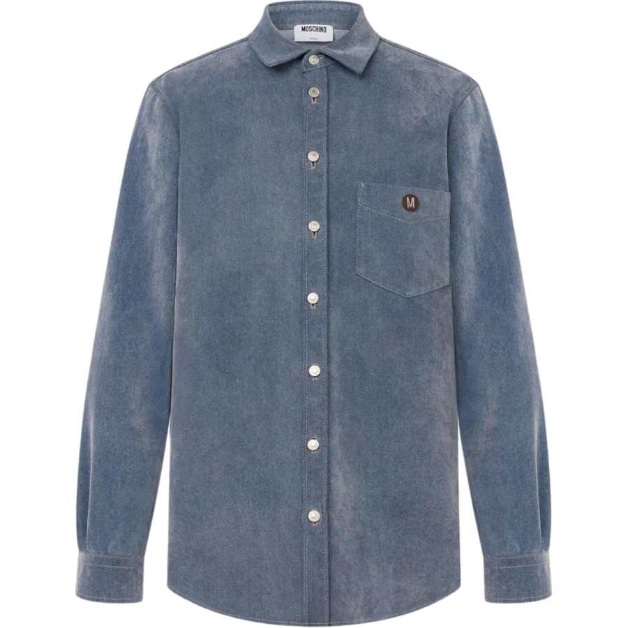 MOSCHINO Moschino brushed button-up shirt