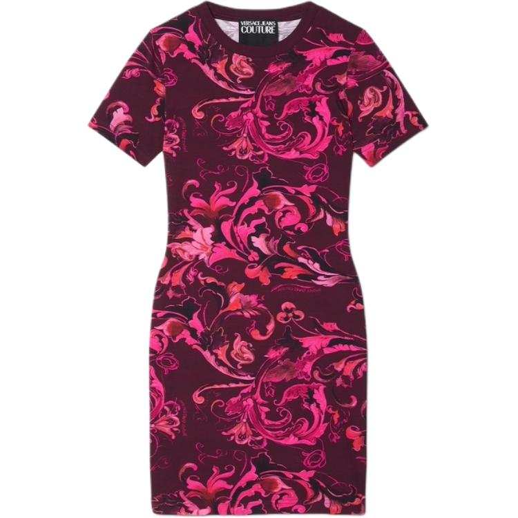 VERSACE JEANS COUTURE SS25 Short Sleeved Dress Slim Fit Women's