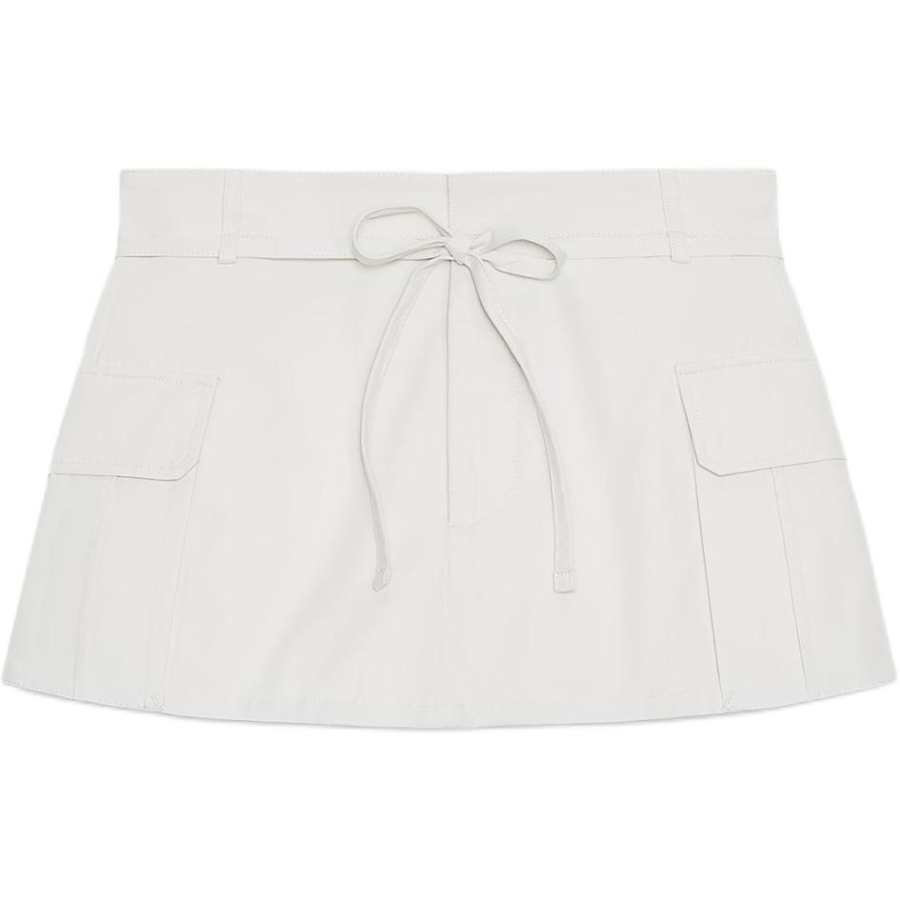 ZARA Cargo Shorts Women's Frosted White Moderate